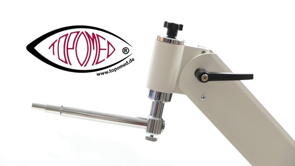 Refraktionssäule TOPOMED Mod. TRF-100 mit Phoropterarm, Projektorarm und Leseleuchte