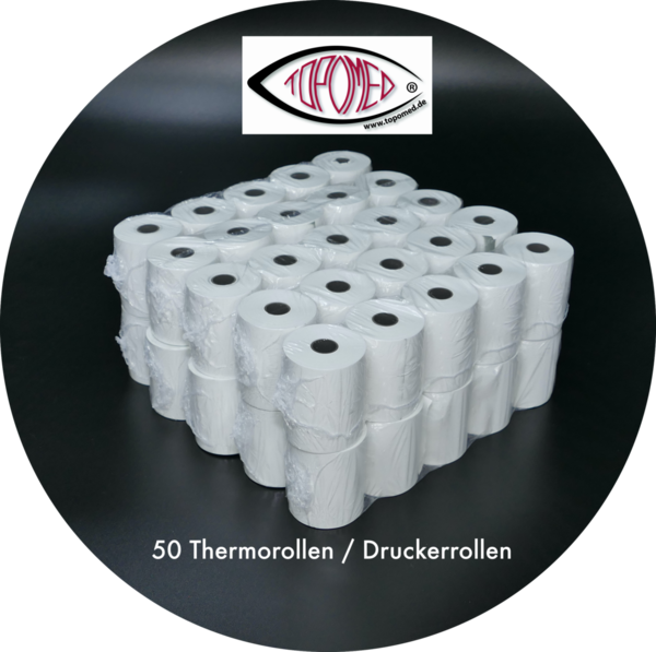 Thermorollen / Thermopapierrollen / Druckerpapier für KOWA Geräte 57 mm - 50 Rollen