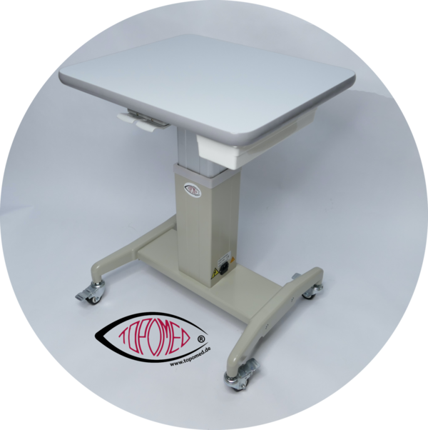 Tisch - Instrumententisch symmetrisch TOPOMED Mod. TST-3400 gebraucht für Optiker + Augenarzt