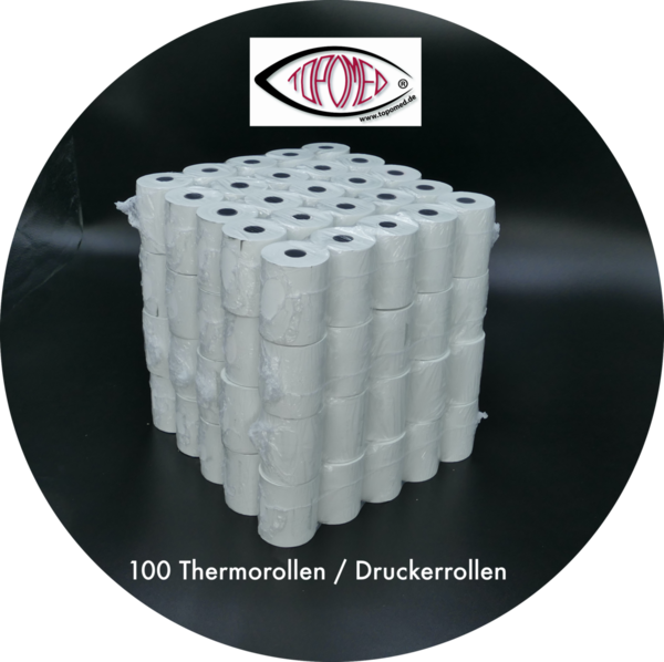 Thermorollen / Thermopapierrollen / Druckerpapier für REICHERT Geräte 57 mm - 100 Rollen